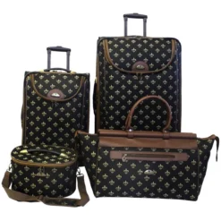 American Flyer Fleur De Lis 4-Piece Luggage Set