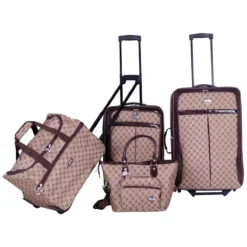 American Flyer Signature 4-Piece Luggage Set -Travel Luggage 83700 4BRN1