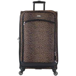 American Flyer Animal Print 5-Piece Spinner Luggage Set -Travel Luggage 85300 5LBLK5