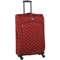 American Flyer Fleur De Lis 5-Piece Spinner Luggage Set -Travel Luggage 85700 5 RED 3