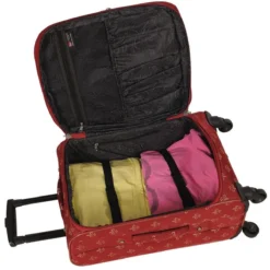 American Flyer Fleur De Lis 5-Piece Spinner Luggage Set -Travel Luggage 85700 5 RED 5