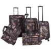 American Flyer Camo Green 5-Piece Spinner Luggage Set