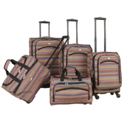 American Flyer Gold Coast 5-Piece Spinner Luggage Set
