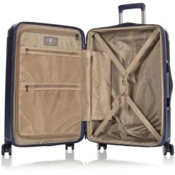 Heys CRUZE 26" Expandable Spinner -Travel Luggage Cruze 26 open navy 1500x1500 1cf29c49 3afb 4e8f b42a 1b6f33322679