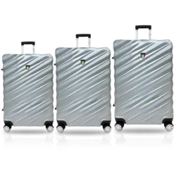 Tucci Storto T0324 ABS 3pc Luggage Set -Travel Luggage T0324 03PC SILWT