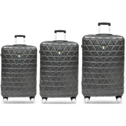 Tucci Tessere T0325 ABS 3pc Luggage Set -Travel Luggage T0325 03PC DGR