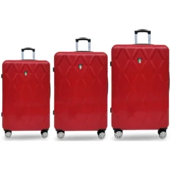Tucci Alveare T0328 ABS 3pc Luggage Set 12 Tucci Alveare T0328 ABS 3pc Luggage Set -Travel Luggage T0328 3pc red