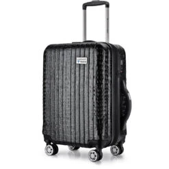 Luggage Tech Nile SMART LUGGAGE 28" Expandable Spinner -Travel Luggage The Nile Collection Black Front Angle 1024x1024 2x 1982a350 7f21 48a9 8b77 a29c952fa05c