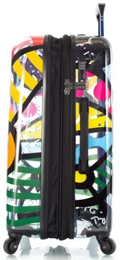 Britto By Heys "Butterfly" 26" Hardside Transparent Spinner Case -Travel Luggage britto by heys butterfly 26 hardside translucent spinner case 53