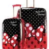 Disney Minnie Mouse Red Bow Hardside 2-Piece Luggage Set