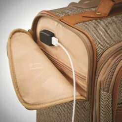 Hartmann Herringbone Deluxe Carry-On Expandable Spinner -Travel Luggage hartmann herringbone luxe carry on expandable spinner 150