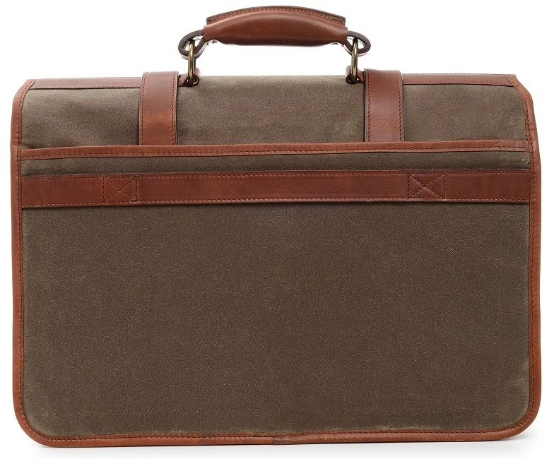 Korchmar Garfield Waxed Canvas Laptop Briefcase 2 Korchmar Garfield Waxed Canvas Laptop Briefcase - Image 2