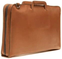 Korchmar Jackson Leather Zippered Briefcase