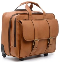 Korchmar Kenton Wheeled Leather Briefcase