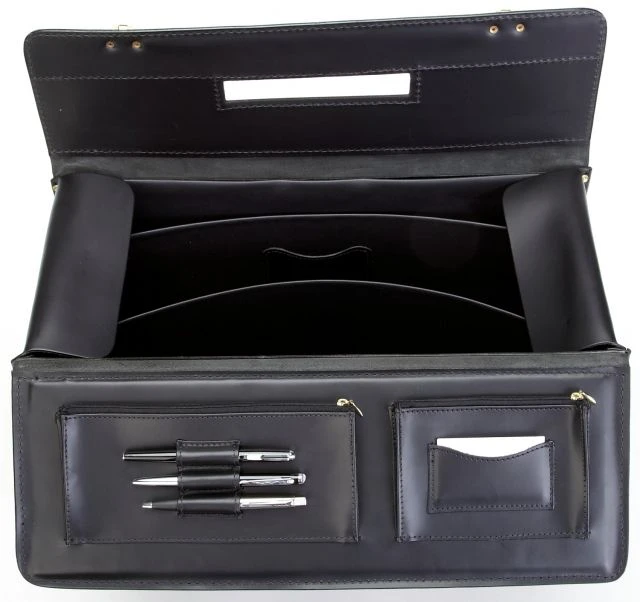 Korchmar Litigator 18" Wheeled Leather Litigation Case 2 Korchmar Litigator 18" Wheeled Leather Litigation Case - Image 2