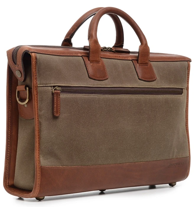 Korchmar Sawyer Waxed Canvas Laptop Briefcase 1 Korchmar Sawyer Waxed Canvas Laptop Briefcase