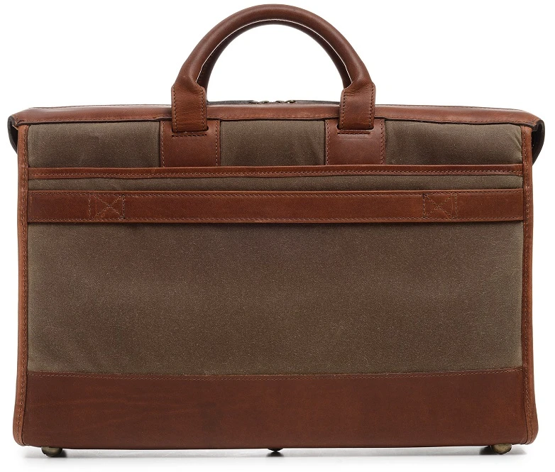 Korchmar Sawyer Waxed Canvas Laptop Briefcase 2 Korchmar Sawyer Waxed Canvas Laptop Briefcase - Image 2