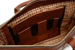 Korchmar Sawyer Leather Laptop Briefcase -Travel Luggage korchmar sawyer compact zippered brief 90