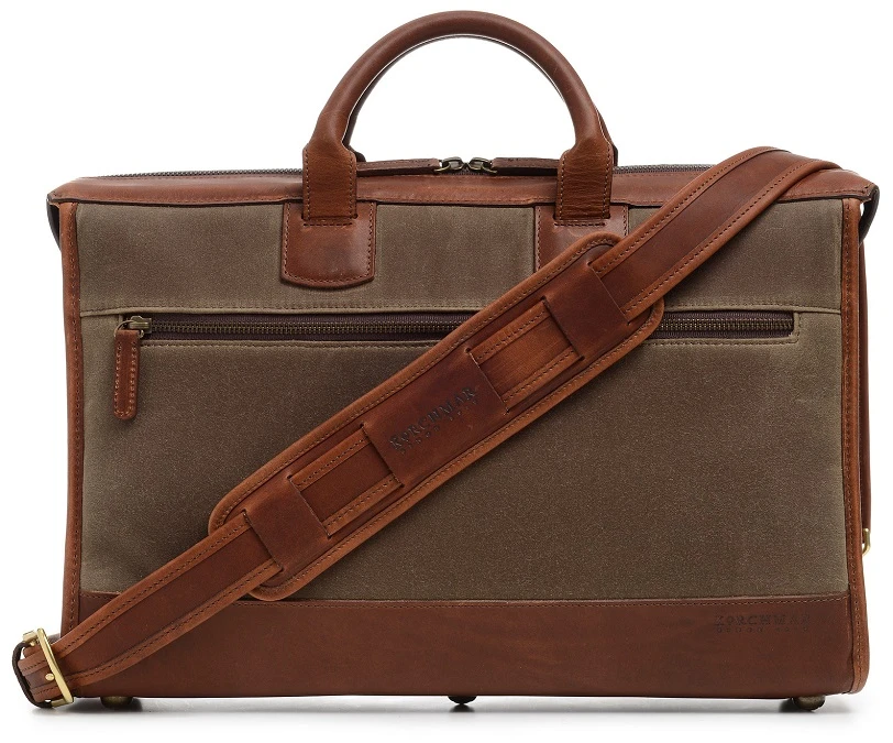 Korchmar Sawyer Waxed Canvas Laptop Briefcase 5 Korchmar Sawyer Waxed Canvas Laptop Briefcase - Image 5