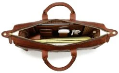 Korchmar Sawyer Leather Laptop Briefcase -Travel Luggage korchmar sawyer leather compact zippered brief 29