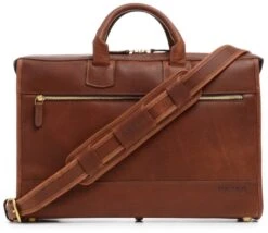 Korchmar Sawyer Leather Laptop Briefcase -Travel Luggage korchmar sawyer leather compact zippered brief 30