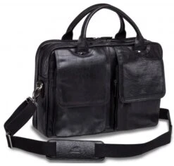 Mancini Arizona Leather Double Compartment Briefcase