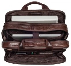 Mancini Arizona Leather Double Compartment Laptop Briefcase -Travel Luggage mancini arizona leather double compartment laptop briefcase 89