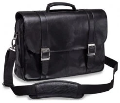 Mancini Arizona Leather Laptop Porthole Briefcase