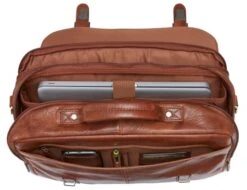 Mancini Arizona Leather Laptop Porthole Briefcase -Travel Luggage mancini arizona leather laptop porthole briefcase 93