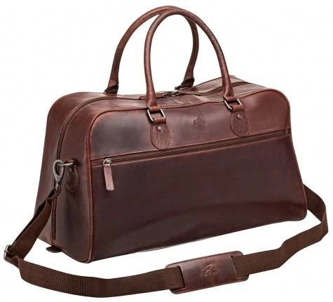 Mancini Buffalo Leather Classic Duffel Bag 2 Mancini Buffalo Leather Classic Duffel Bag - Image 2