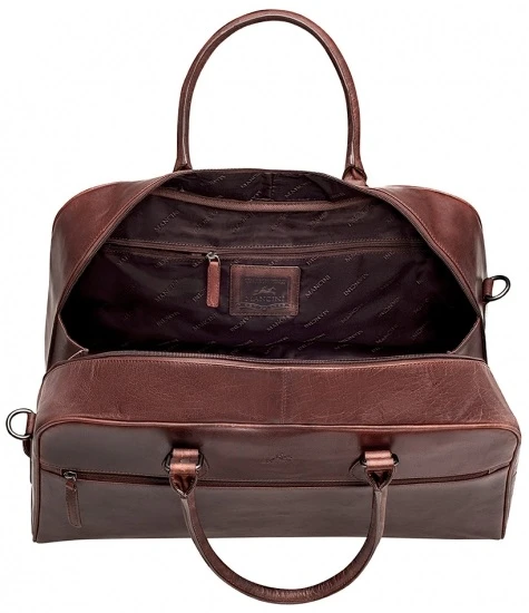 Mancini Buffalo Leather Classic Duffel Bag 3 Mancini Buffalo Leather Classic Duffel Bag - Image 3