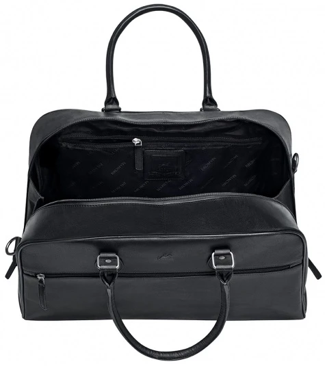 Mancini Buffalo Leather Classic Duffel Bag 4 Mancini Buffalo Leather Classic Duffel Bag - Image 4