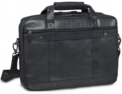 Mancini Buffalo Leather Double Compartment Laptop Briefcase 5 Mancini Buffalo Leather Double Compartment Laptop Briefcase - Image 5