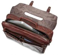 Mancini Buffalo Leather Laptop Porthole Briefcase -Travel Luggage mancini buffalo leather laptop porthole briefcase 74