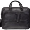 Mancini Milan Leather Double Compartment Laptop Briefcase