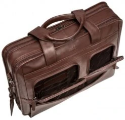 Mancini Milan Leather Double Compartment Laptop Briefcase -Travel Luggage mancini milan leather double compartment laptop briefcase 82