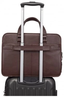 Mancini Milan Leather Triple Compartment Laptop Briefcase -Travel Luggage mancini milan leather triple compartment laptop briefcase 88