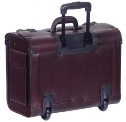 Mancini Leather Wheeled Litigation Case -Travel Luggage mancini wheeled catalog case 154
