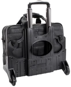 McKlein I Series Gold Coast Leather Detachable-Wheeled Laptop Case -Travel Luggage mcklein i series gold coast leather 2 in 1 removable wheeled 17 laptop case 38