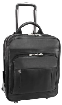 McKlein I Series Wicker Park Leather Detachable-Wheeled 3-Way Computer Backpack Brief
