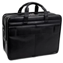 McKlein P Series Clinton Detachable-Wheeled Leather Laptop Case -Travel Luggage mcklein p series 17 detachable wheeled leather laptop case 49