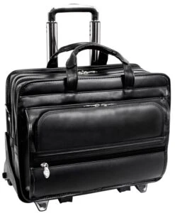 McKlein P Series Franklin Leather Detachable Wheeled Laptop Case