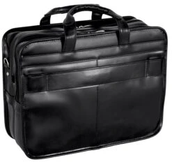 McKlein P Series Franklin Leather Detachable Wheeled Laptop Case -Travel Luggage mcklein p series nylon 2 in 1 removable wheeled 17 laptop case 81