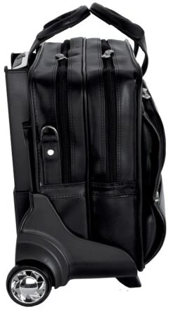 McKlein P Series Franklin Leather Detachable Wheeled Laptop Case -Travel Luggage mcklein p series nylon 2 in 1 removable wheeled 17 laptop case 82