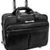 McKlein R Series Roosevelt Leather Detachable-Wheeled Laptop Case W/ Removable Sleeve
