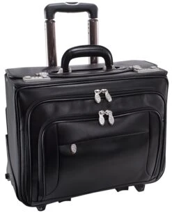 McKlein R Series Sheridan Leather Detachable-Wheeled Litigation Catalog Case
