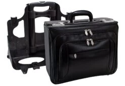 McKlein R Series Sheridan Leather Detachable-Wheeled Litigation Catalog Case -Travel Luggage mcklein r series nylon 2 in 1 removable wheeled 17 laptop case w removable sleeve 75