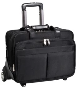 McKlein R Series Roosevelt Nylon Detachable-Wheeled Laptop Case W/ Removable Sleeve