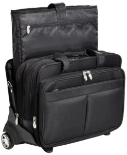 McKlein R Series Roosevelt Nylon Detachable-Wheeled Laptop Case W/ Removable Sleeve -Travel Luggage mcklein r series roosevelt 17 nylon detachable wheeled laptop case w removable sleeve 89