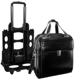 Siamod Novembre Leather Detachable-Wheeled Briefcase -Travel Luggage siamod novembre leather detachable wheeled ladies briefcase 83